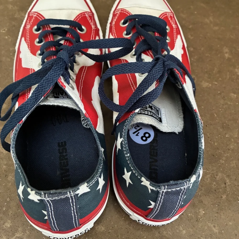 NWOT Converse Chuck Taylor American Flag 148835F Low Top Ox men's 8.5 women 10.5 - Picture 3 of 5